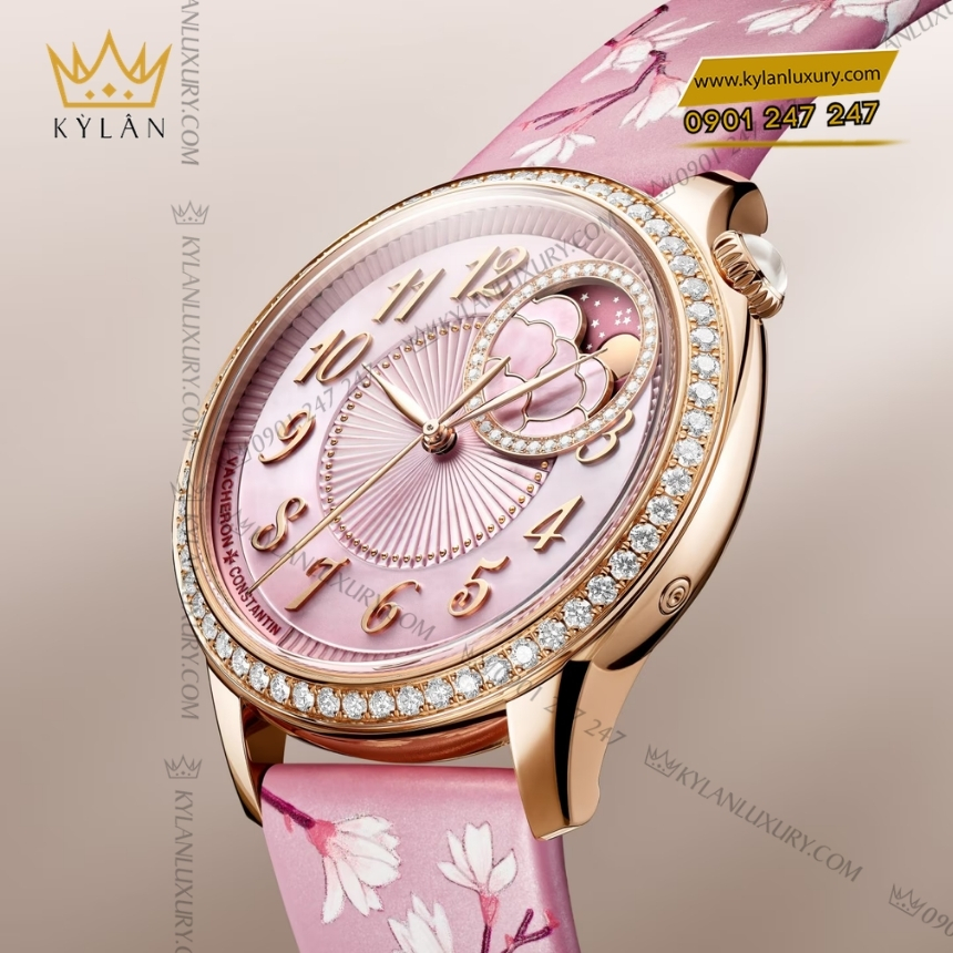 Kỳ Lân Luxury vacheron constantin egerie moon phase spring blossom 8005f 000r h157 9 Đồng hồ Vacheron Constantin Égérie Moon Phase 8005F/000R‑H157