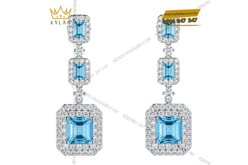 Bộ trang sức kim cương đính đá Topaz