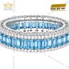 Bộ trang sức kim cương đính đá Topaz