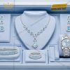 Bộ trang sức kim cương đính đá Topaz