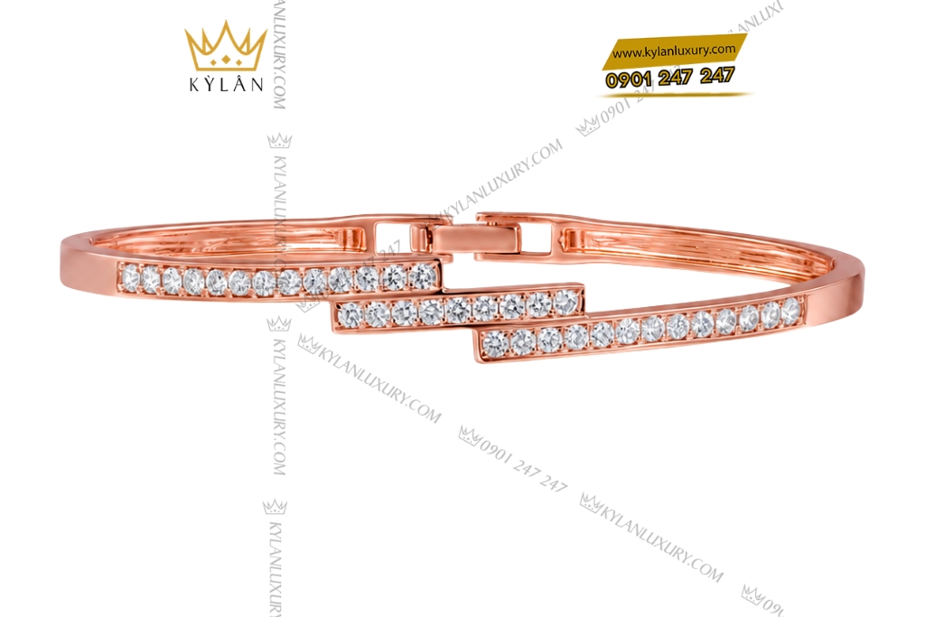 Kỳ Lân Luxury Day chuyen vang hong Au750 dinh kim cuong 2 1 Vòng tay vàng hồng Au750 đính kim cương