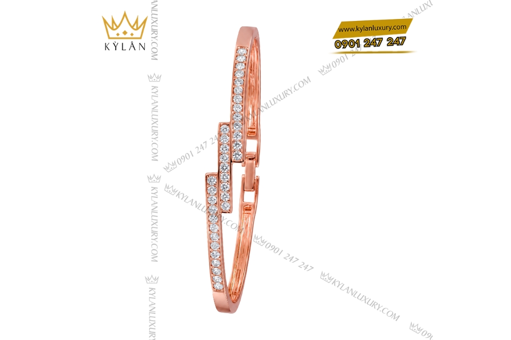Kỳ Lân Luxury Day chuyen vang hong Au750 dinh kim cuong 6 1 Vòng tay vàng hồng Au750 đính kim cương