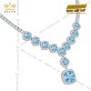 Dây chuyền vàng trắng Au750 đính đá Topaz