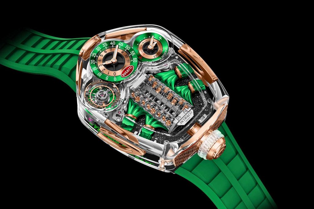 Kỳ Lân Luxury Dong ho Jacob Co Bugatti Sapphire Crystal 1 Đồng hồ Jacob & Co. X Bugatti Tourbillon Sapphire Crystal