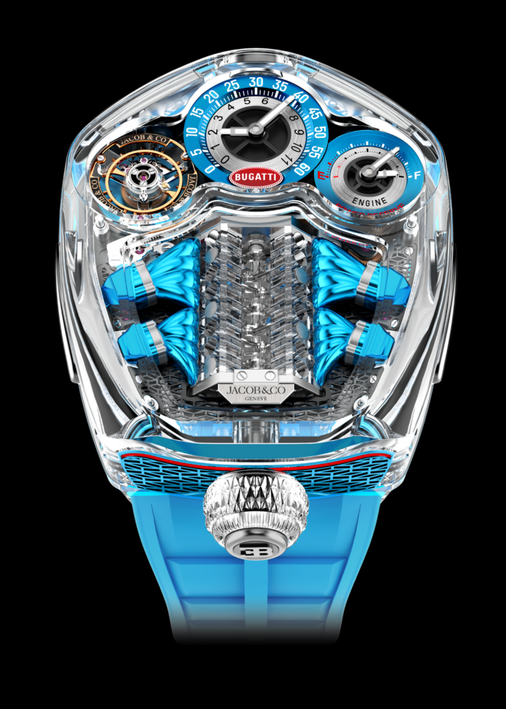 Kỳ Lân Luxury Dong ho Jacob Co Bugatti Sapphire Crystal 1 Đồng hồ Jacob & Co. X Bugatti Tourbillon Sapphire Crystal
