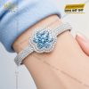 Vòng tay vàng trắng đính Au750 đính đá Topaz