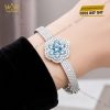 Vòng tay vàng trắng đính Au750 đính đá Topaz