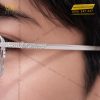 Mắt kính vàng trắng Au750 đính kim cương