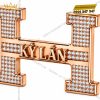Mặt thắt lưng chữ H cá nhân hóa chữ Kỳ Lân đính kim cương