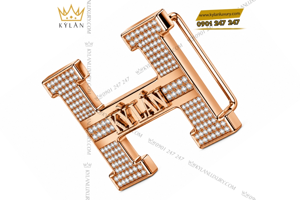 Kỳ Lân Luxury Mat that lung chu H ca nhan hoa Ky lan dinh kim cuong 4 Mặt thắt lưng chữ H cá nhân hóa chữ Kỳ Lân đính kim cương
