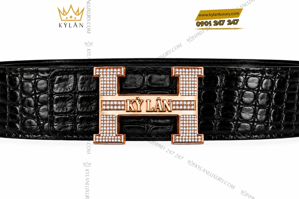 Kỳ Lân Luxury Mat that lung chu H ca nhan hoa Ky lan dinh kim cuong 5 Mặt thắt lưng chữ H cá nhân hóa chữ Kỳ Lân đính kim cương