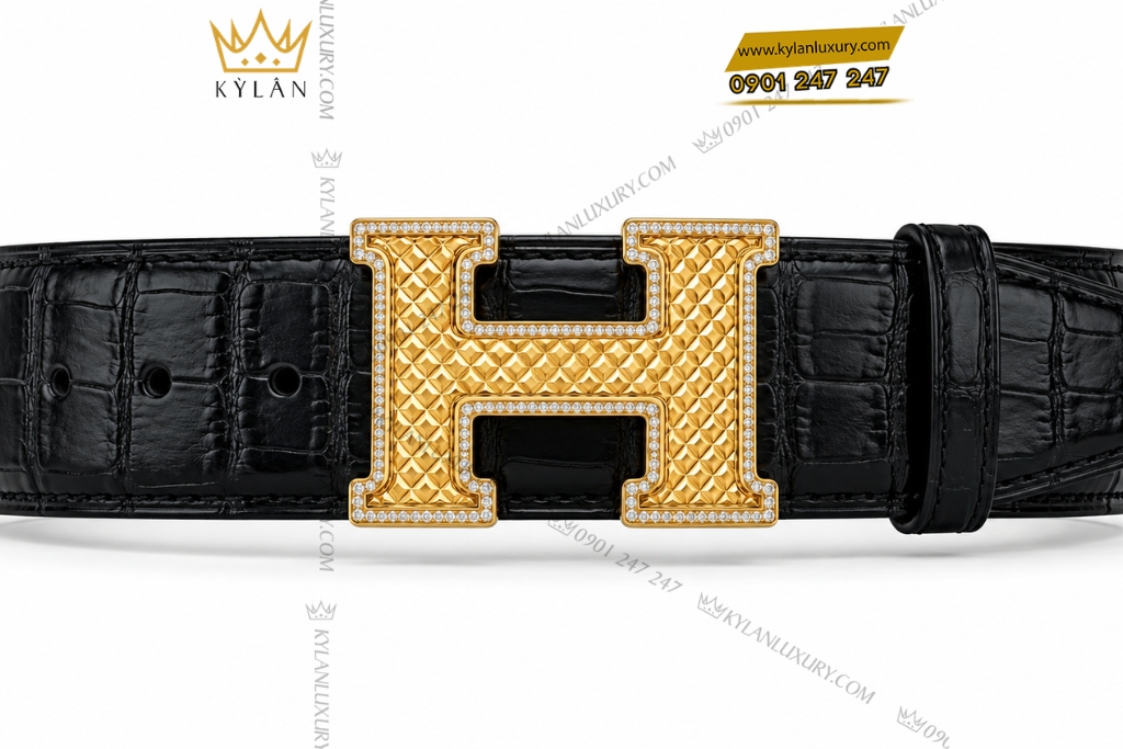 Kỳ Lân Luxury Mat that lung chu H vang Au750 dinh kim cuong 7 3 Mặt thắt lưng chữ H vàng Au750 đính kim cương