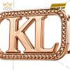 Mặt thắt lưng chữ KL vàng hồng Au750