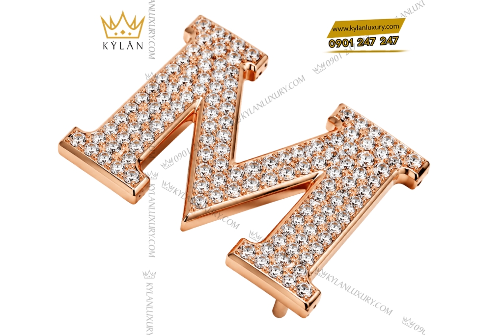Mặt thắt lưng chữ M vàng hồng đính full kim cương 10 Kỳ Lân Luxury Mat that lung chu M vang hong dinh full kim cuong 4 Mặt thắt lưng chữ M vàng hồng đính full kim cương