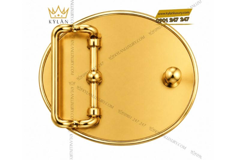 Mặt thắt lưng chữ T Oval vàng Au750 đính kim cương
