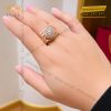 Nhẫn Kỳ Lân Signature vàng hồng Au750 đính kim cương chủ 9ly1
