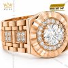 Nhẫn Kỳ Lân Signature vàng hồng Au750 đính kim cương chủ 9ly1