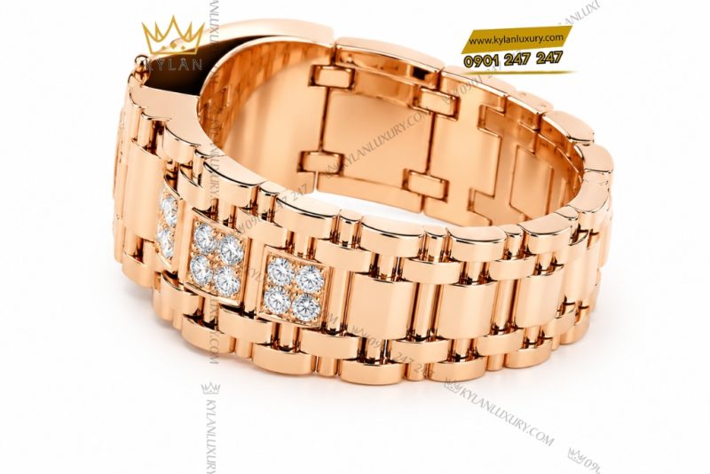 Nhẫn Kỳ Lân Signature vàng hồng Au750 đính kim cương chủ 9ly1