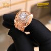 Nhẫn Kỳ Lân Signature vàng hồng Au750 đính kim cương chủ 9ly1
