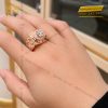 Nhẫn Kỳ Lân Signature vàng hồng Au750 đính kim cương chủ 9ly1