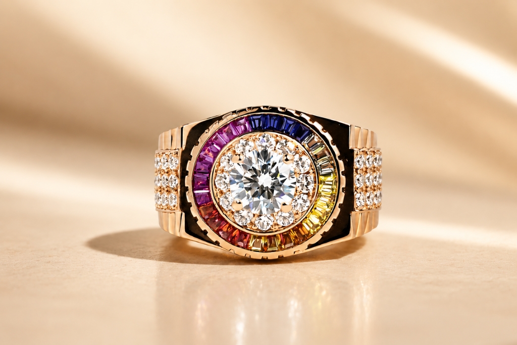 Nhẫn Rolex Rainbow