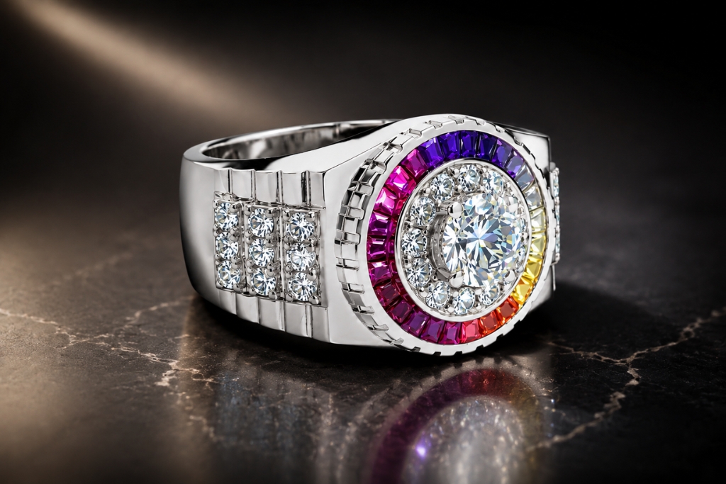 Nhẫn Rolex Rainbow