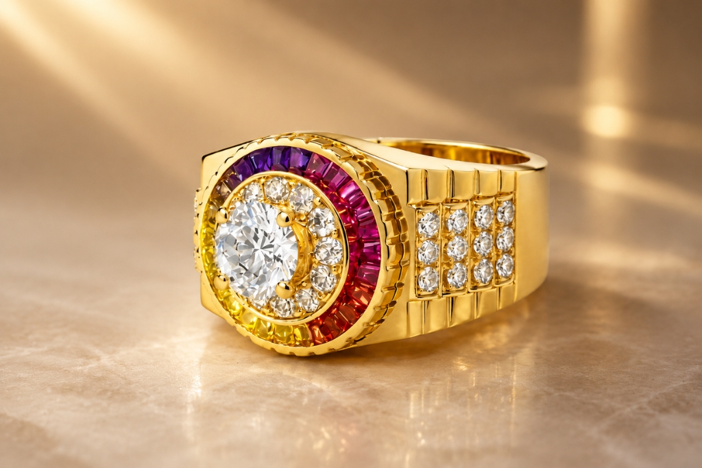 Nhẫn Rolex Rainbow