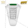 Nhẫn nam vàng trắng Au750 đính ngọc lục bảo