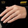 Nhẫn nữ vàng hồng Au750 đính kim cương