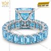 Nhẫn nữ vàng trắng Au750 đính đá Topaz