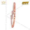 Vòng tay vàng hồng Au750 đính kim cương