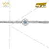 Vòng tay vàng trắng Au750 đính đá Topaz