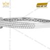 Vòng tay vàng trắng Au750 đính sapphire xanh lá