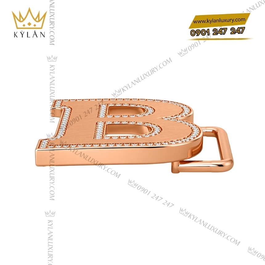 Kỳ Lân Luxury mat that lung chu b vang hong vien kim cuong 3 Mặt thắt lưng chữ B vàng hồng viền kim cương
