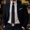 Mặt thắt lưng chữ B vàng hồng viền kim cương