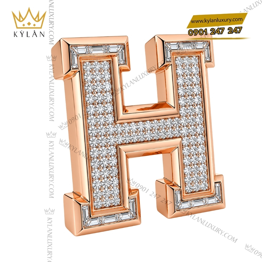 Kỳ Lân Luxury mat that lung chu h vang hong dinh kim 2 Mặt thắt lưng chữ H vàng hồng đính kim
