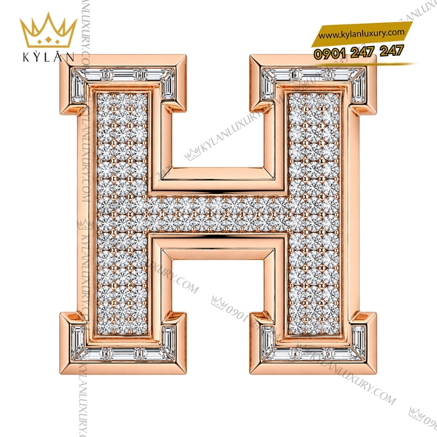 Kỳ Lân Luxury mat that lung chu h vang hong dinh kim 4 Mặt thắt lưng chữ H vàng hồng đính kim