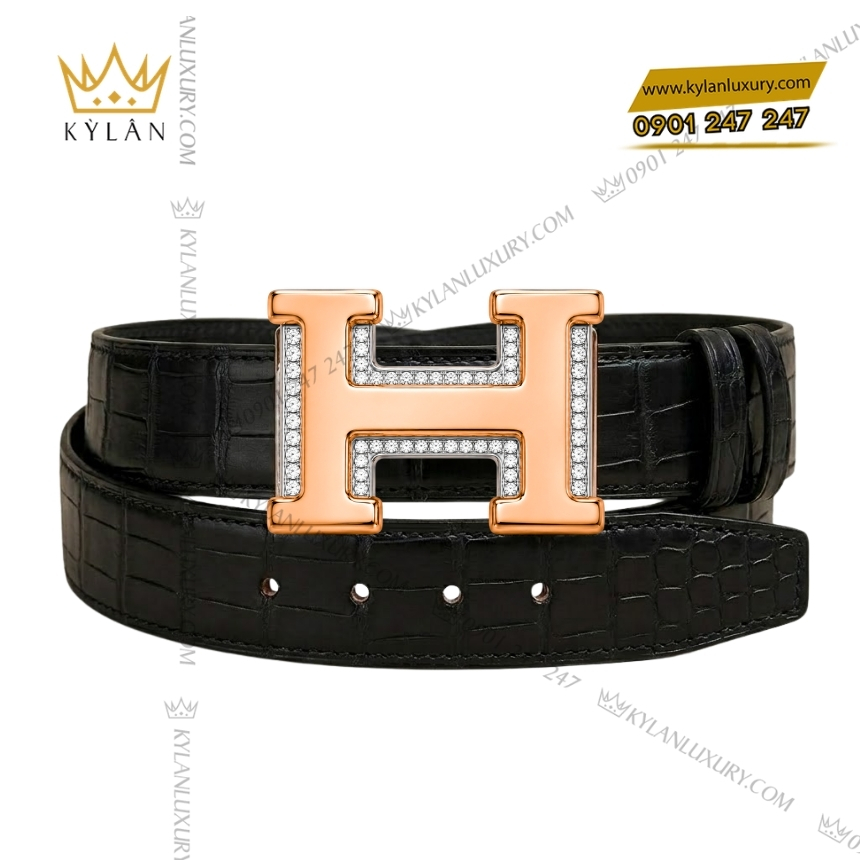 Mặt thắt lưng chữ H vàng hồng viền vàng trắng đính kim 3 Kỳ Lân Luxury mat that lung chu h vang hong vien kim 2 Mặt thắt lưng chữ H vàng hồng viền vàng trắng đính kim
