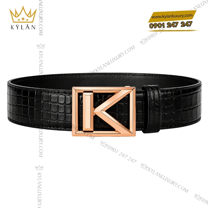 Mặt thắt lưng chữ K vàng hồng nguyên khối 6 Kỳ Lân Luxury mat that lung chu k vang hong 5 Mặt thắt lưng chữ K vàng hồng