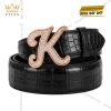 Mặt thắt lưng chữ K vàng hồng đính full kim
