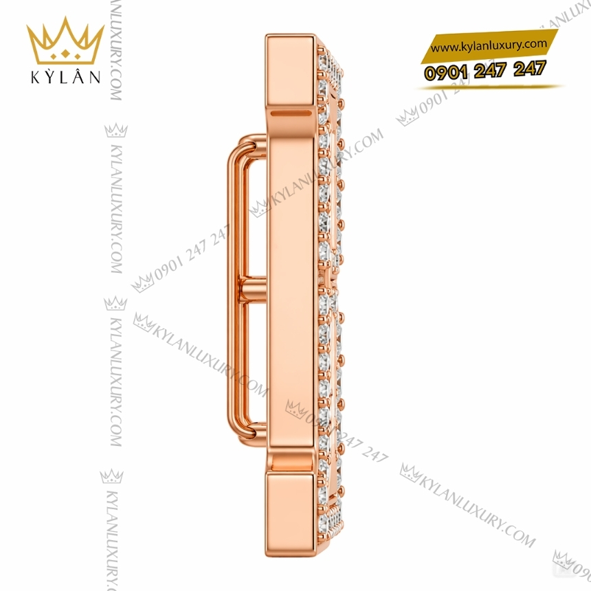 Kỳ Lân Luxury mat that lung chu k vang hong vien kim cuong 10 Mặt thắt lưng chữ K vàng hồng viền kim cương