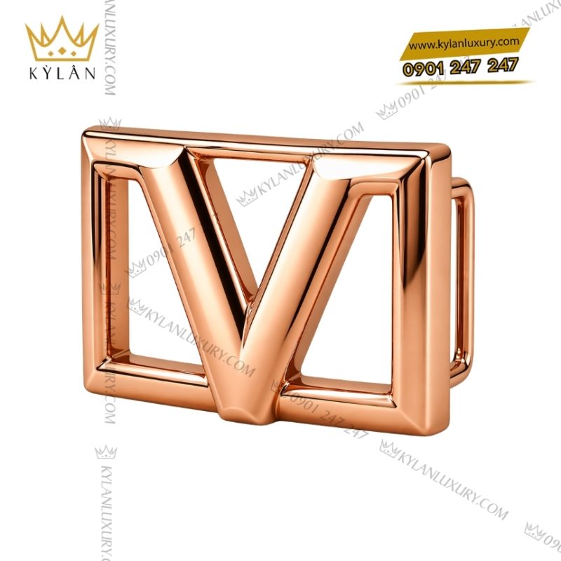Mặt thắt lưng chữ V vàng hồng