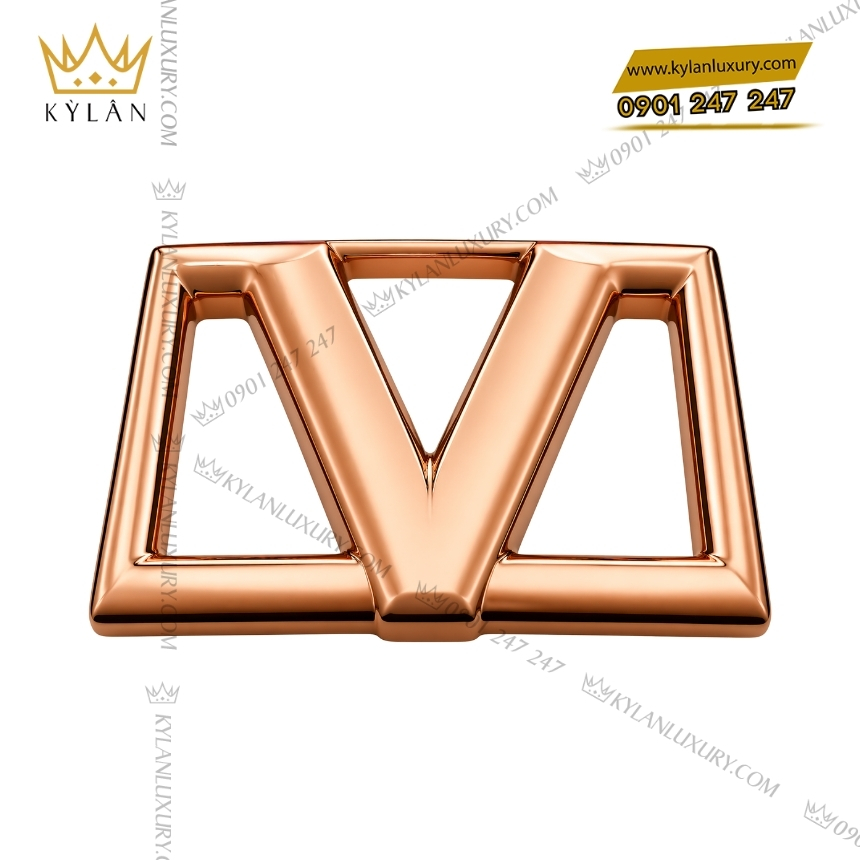 Mặt thắt lưng chữ V vàng hồng 14 Kỳ Lân Luxury mat that lung chu v vang hong 4 Mặt thắt lưng chữ V vàng hồng