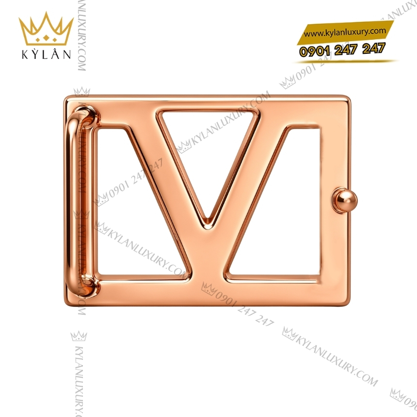 Mặt thắt lưng chữ V vàng hồng 6 Kỳ Lân Luxury mat that lung chu v vang hong 6 Mặt thắt lưng chữ V vàng hồng
