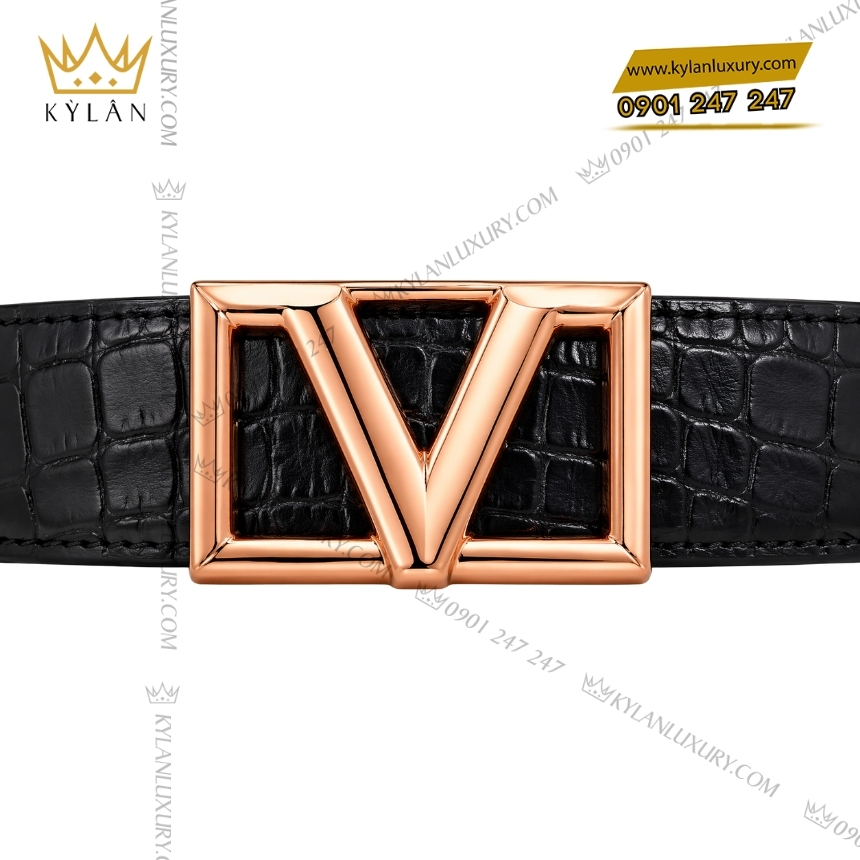Mặt thắt lưng chữ V vàng hồng 2 Kỳ Lân Luxury mat that lung chu v vang hong 7 Mặt thắt lưng chữ V vàng hồng