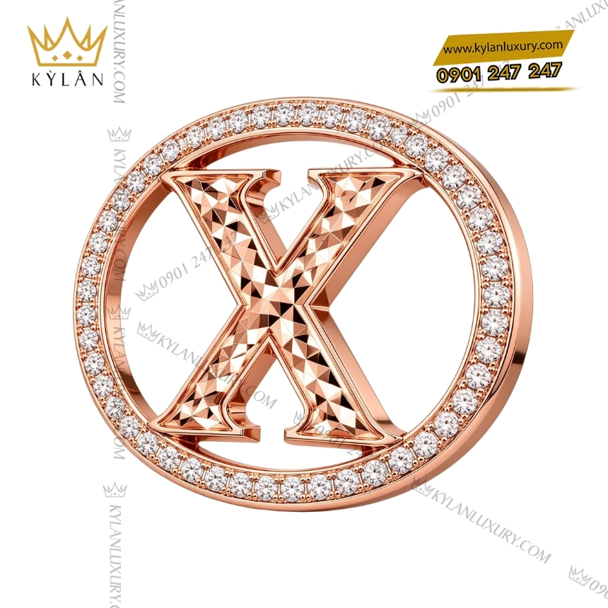 Kỳ Lân Luxury mat that lung chu x vang hong vien kim cuong 4 Mặt thắt lưng chữ X vàng hồng viền kim cương