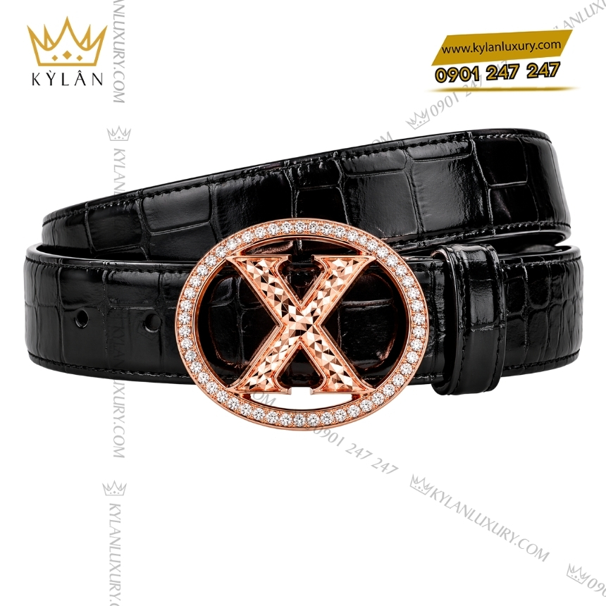 Kỳ Lân Luxury mat that lung chu x vang hong vien kim cuong 7 Mặt thắt lưng chữ X vàng hồng viền kim cương