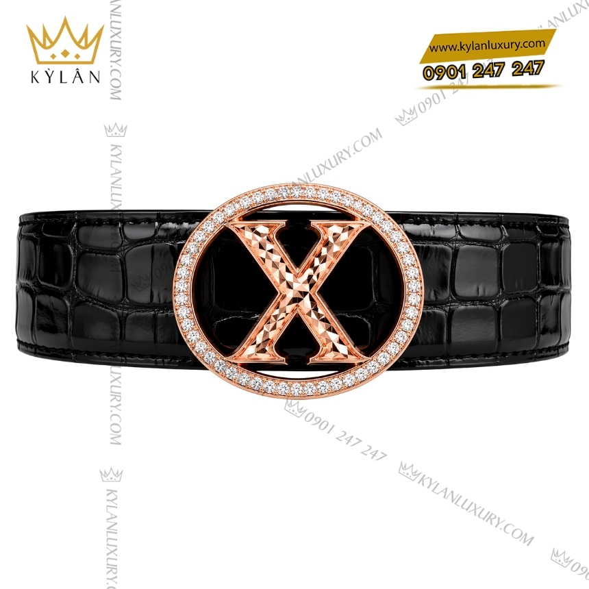 Kỳ Lân Luxury mat that lung chu x vang hong vien kim cuong 8 Mặt thắt lưng chữ X vàng hồng viền kim cương