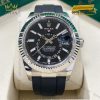 Đồng hồ Rolex Sky Dweller mặt đen dây cao su 336239-0002