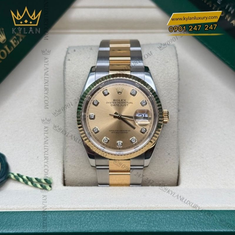 Đồng hồ Rolex Datejust 36 champagne dây oyster 126233-0018